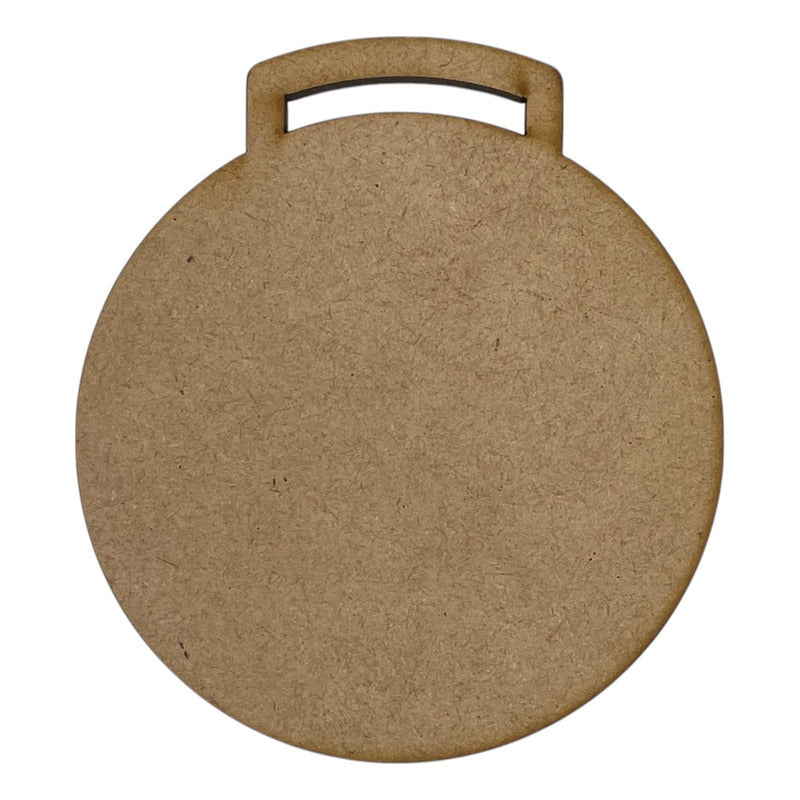 Medalla Mdf Color Natural 10 Cm 10 Piezas 4.5 Mm Grandes
