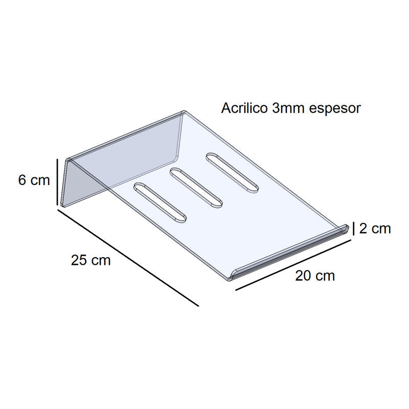 Base Soporte Para Laptop Stand Acrilico 3mm 1 Posición