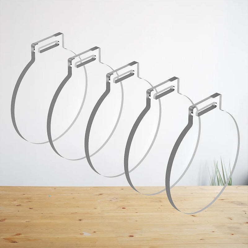 50 Medallas Acrilico Transparente 7cm 2mm Envio Gratis