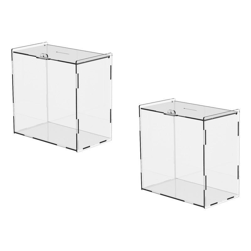 Alcancia Ahorro Propina Acrilico 3mm Caja 22x22x12cm