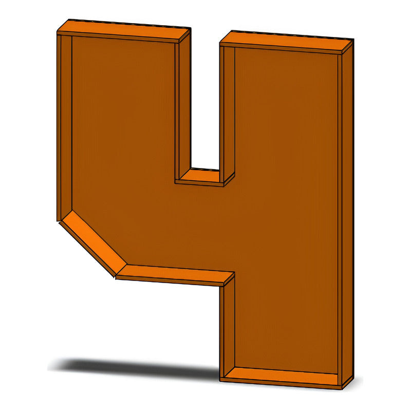 Caja De Letra 3d Abecedario Madera Mdf 3mm Centro Mesa 25cm