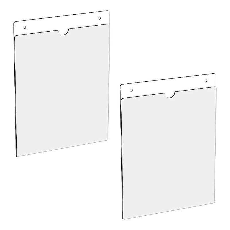 5 Porta Hoja Tamaño Media Carta Protector Pared Acrílico 2mm