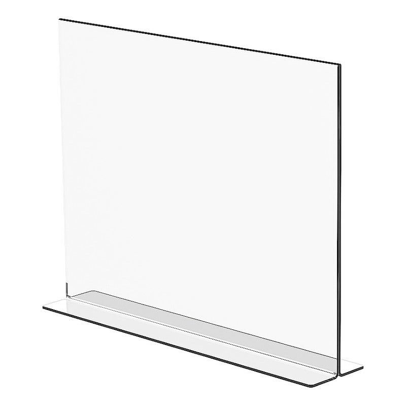 Clear acrylic Porta Menu Letrero sign holder, horizontal, letter size 29x23cm, 3mm thick