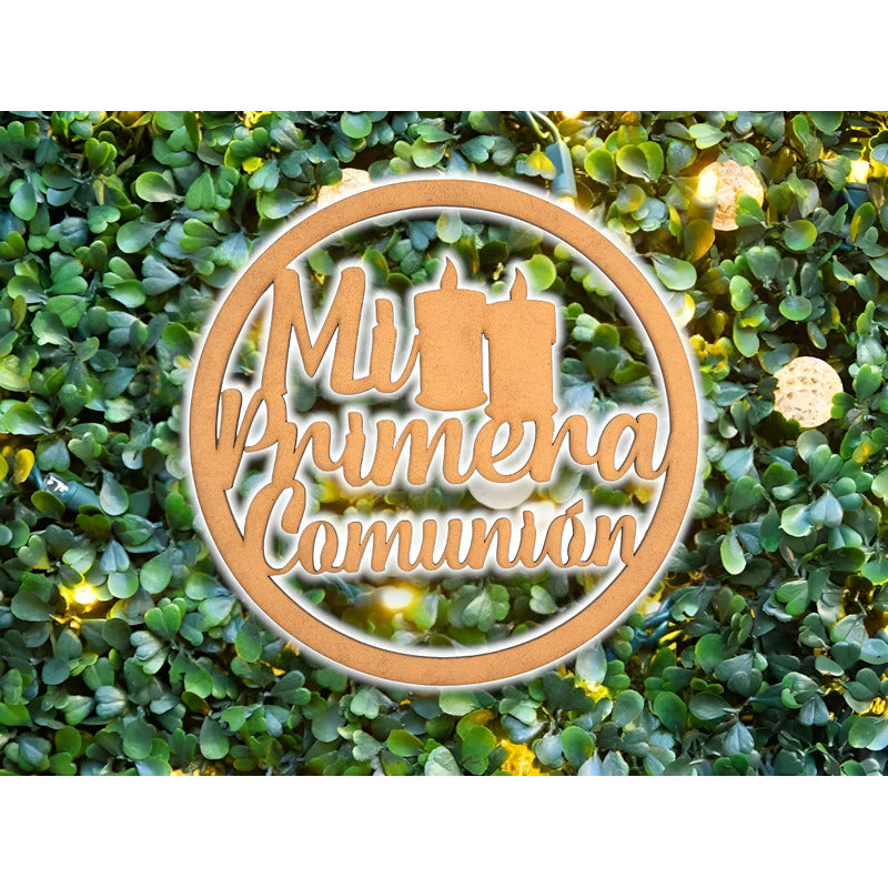 Letrero Mi Primera Comunion 60cm Madera Mdf Decoracion