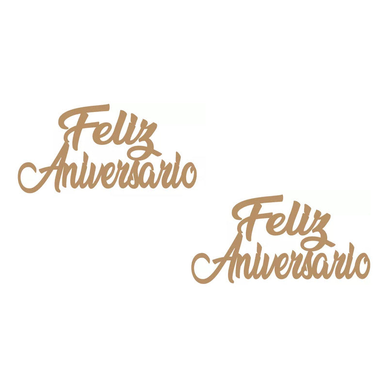 Letrero Feliz Aniversario 80x40cm Madera Mdf Decoracion