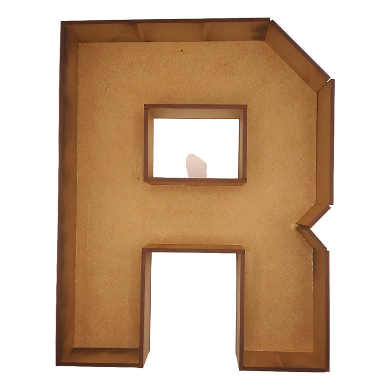 Caja De Letra 3d Abecedario Madera Mdf 3mm Centro Mesa 25cm