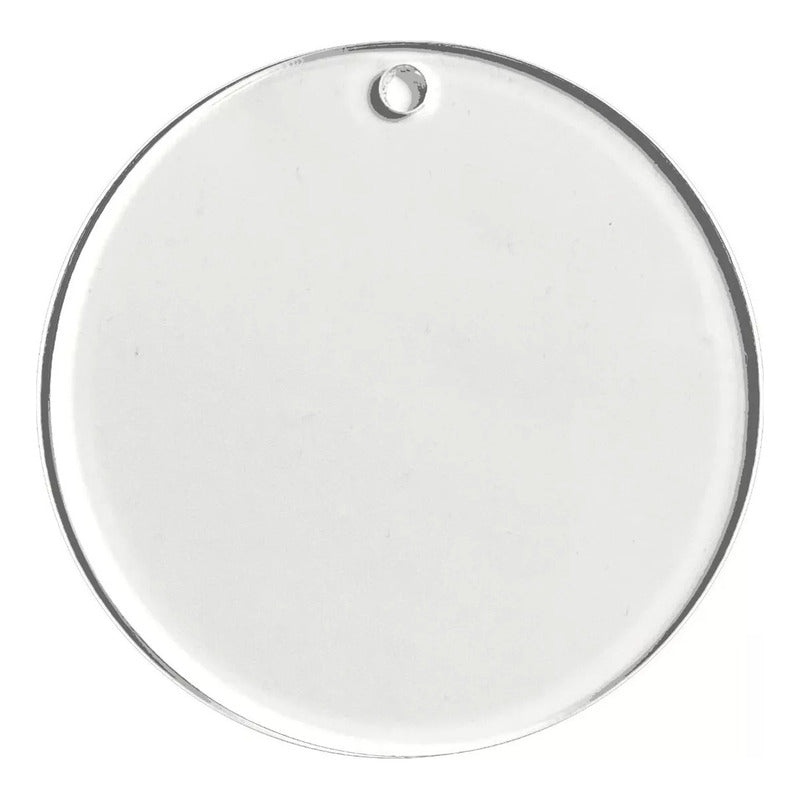 50 Circulos 5cm Acrilico 3mm Llavero Recuerdo Mayoreo
