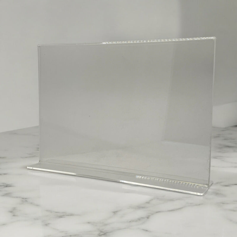 10 Porta Menu Acrilico Tamaño Media Carta 22x15cm 2mm