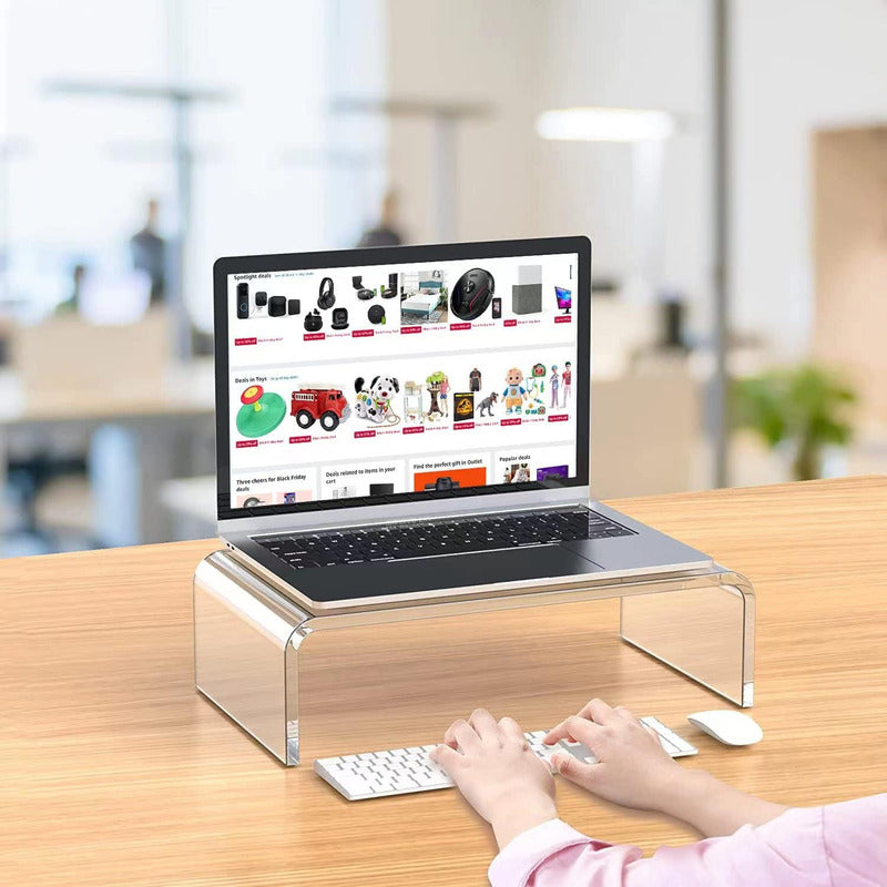 Accesorio Soporte Base Acrilico Para Elevar Laptop 6mm