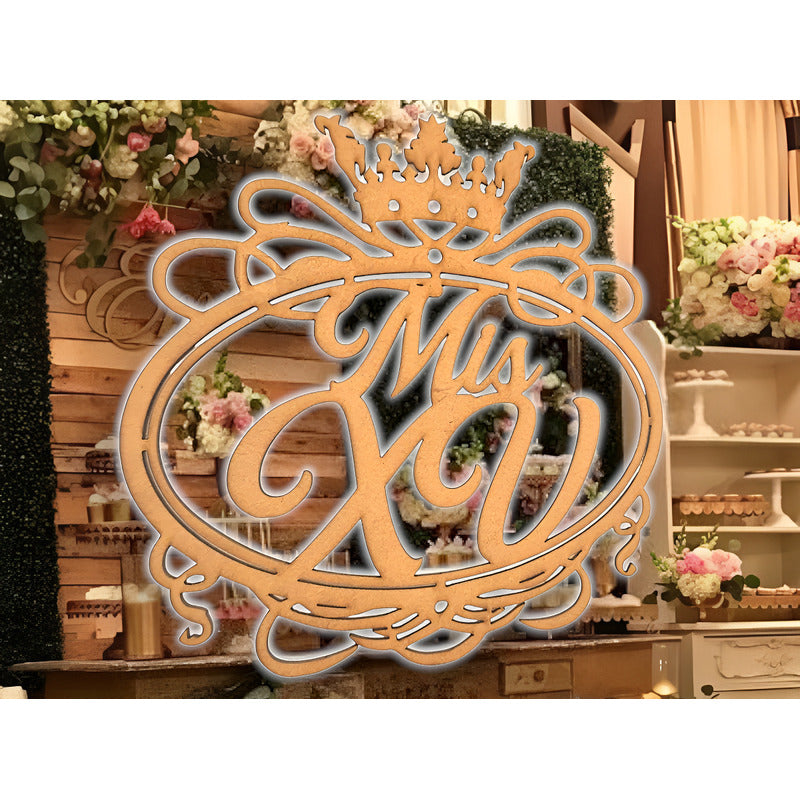 Letrero Mis Xv 60cm Madera Mdf Decoracion Fiesta Quince Años